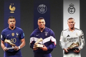 超级射手！姆巴佩已集齐欧洲金靴、欧冠金靴、世界杯金靴