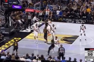 手烫！库里接追梦手递手挂掩护速射出手 连中第三个三分