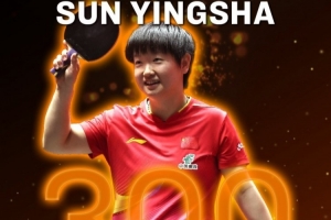 里程碑！孙颖莎累计300周保持世界前十，国际乒联发布海报