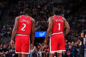 今天在莱昂纳德上场但是哈登没上的时间里 快船赢了33分！