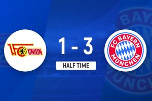 半场-拜仁暂3-1柏林联合 凯恩破门塔手球送点柏林联合2送乌龙