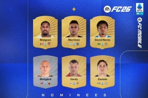 意甲11月最佳球员候选：迈尼昂、劳塔罗、瓦尔迪、扎尼奥洛在列