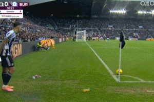 吉马良斯完成英超历史第20粒角球直接破门，也是纽卡球员首位做到