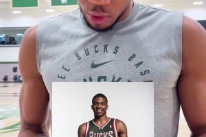 真的舍得离开吗？字母哥此前回看自己新秀照片！变身魔鬼筋肉人！