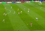 英超第12轮阿森纳前场配合打门被维卡里奥扑出
