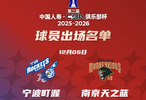 CBA俱乐部杯赛宁波町渥对阵南京天之蓝大名单公布